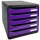 EXACOMPTA Schubladenbox BIG-BOX PLUS 5 Schübe violett