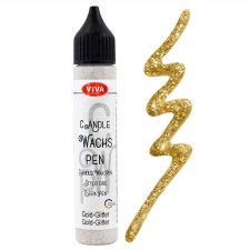 ViVA DECOR Candle Wachs Pen 28 ml gold-glitter