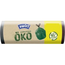 swirl Öko-Mülleimerbeutel mit Zugband grün...