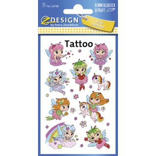 AVERY Zweckform ZDesign Kids Tattoos "Feen" 1 Blatt à 9 Tattoos