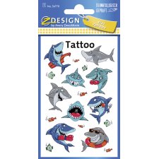 AVERY Zweckform ZDesign Kids Tattoos "Haie" 1...