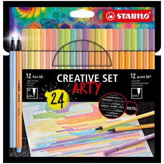 STABILO point 88 / Pen 68 Kreativ-Set ARTY 24er Kartonetui