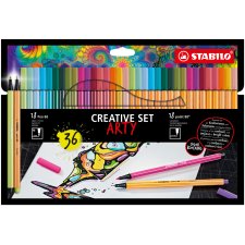 STABILO point 88 / Pen 68 Kreativ-Set ARTY 36er Kartonetui