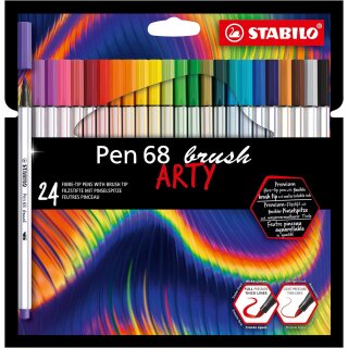 STABILO Pinselstift Pen 68 brush ARTY 24er Kartonetui