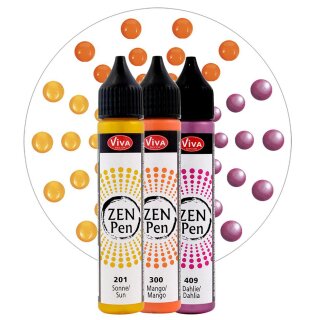 ViVA DECOR Zen-Pen Farbset "Sommerwärme" 3er Set
