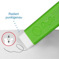 Läufer Kunststoff-Radierer Pocket 2 gelb