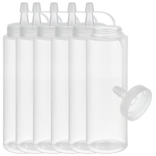 APS Quetschflasche 490 ml transparent 6er Set