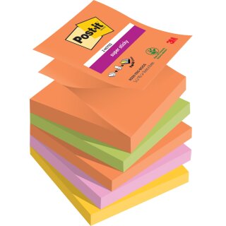Post-it Haftnotizen Super Sticky Z-Notes 76 x 76 mm Boost Collection 5 Blöcke