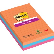 Post-it Haftnotizen Super Sticky Notes 101 x 152 mm...