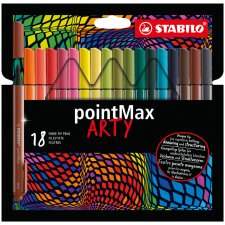 STABILO Fasermaler pointMax ARTY 18er Karton-Etui