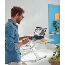 LEITZ Sitz-Steh Workstation Ergo Cosy hellgrau