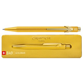 CARAN DACHE Druckkugelschreiber 849 Goldbar gold
