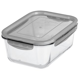 GastroMax Glas-Frischhaltedose 2,7 Liter grau