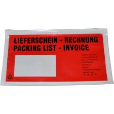 dm-folien Lieferscheintasche DIN lang mit Aufdruck