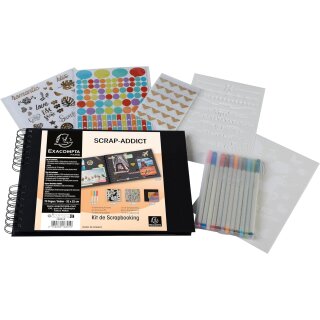 EXACOMPTA Scrapbooking-Set SCRAP ADDICT schwarz