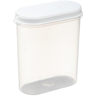 plast team Trockenvorratsdose Margerit 2,4 Liter transparent/weiß