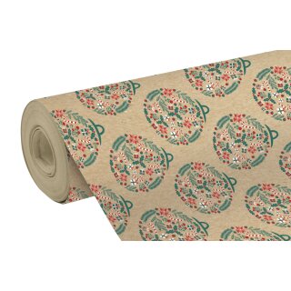 Clairefontaine Weihnachts-Geschenkpapier "Weihnachtskugeln" (B)700 mm x (L)50 m