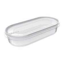 plast team Gefrierdose Helsinki 0,4 Liter oval transparent