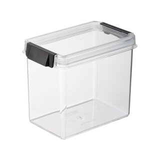 plast team Trockenvorratsdose Oslo 1,7 Liter rechteckig transparent/schwarz