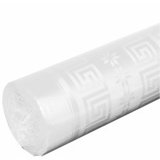 PROnappe Damast-Tischtuch (B)1,2 x (L)10,0 m weiß