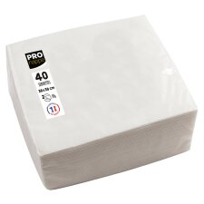 PROnappe Dinner-Servietten 380 x 380 mm weiß 40...