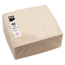 PROnappe Dinner-Servietten 380 x 380 mm elfenbein 40...