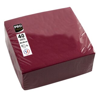 PROnappe Dinner-Servietten 380 x 380 mm bordeaux 40 Stück