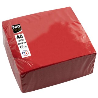 PROnappe Dinner-Servietten 380 x 380 mm rot 40 Stück