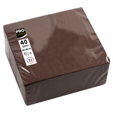 PROnappe Dinner-Servietten 380 x 380 mm schokobraun 40...