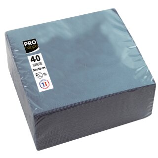 PROnappe Dinner-Servietten 380 x 380 mm grau 40 Stück