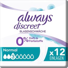 always Discreet Inkontinenz-Einlage Normal 0% 12 Stück