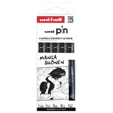 uni-ball Fineliner PIN "Manga Shonen" PF 5er Set