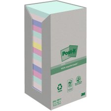 Post-it Haftnotizen Recycling Notes 76 mm x 76 mm farbig...