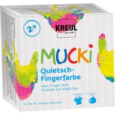 KREUL Quietsch-Fingerfarbe "MUCKI" 150 ml 4er-Set