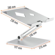 DURABLE Notebook-Ständer RISE metallic silber