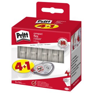 Pritt Korrekturroller Compact Flex 4,2 mm x 10 m 4+1 Promo mit flexibler Spitze