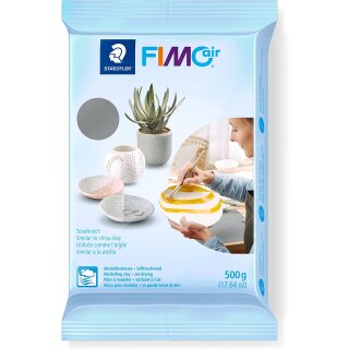 FIMO air Modelliermasse lufthärtend grau 500 g tonähnlich