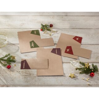 sigel Weihnachts-Umschlag-Set "Cut-out style" DIN lang