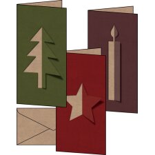 sigel Weihnachtskarten-Set "Cut-out style" DIN...