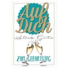 SUSY CARD Geburtstagskarte Glitzer "Leben"
