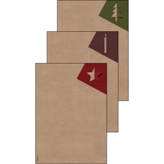 sigel Weihnachts-Motiv-Papier-Set "Cut-out style" A4 25 Blatt