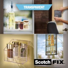 Scotch Fix Transparentes Montageklebeband 19 mm x 5 m