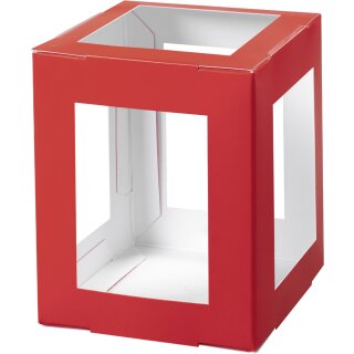 folia Mini-Laternen-Zuschnitt 100 x 100 x 120 mm rot 5 Stück