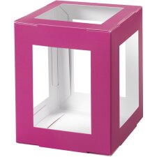 folia Mini-Laternen-Zuschnitt 100 x 100 x 120 mm pink 5...