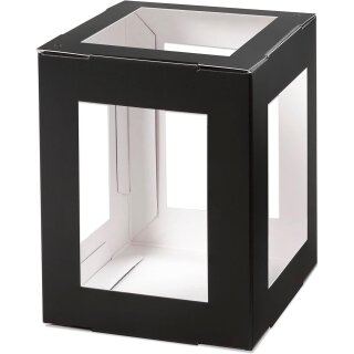 folia Laternen-Zuschnitt 135 x 135 x 180 mm schwarz 5 Stück