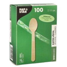 PAPSTAR Holz-Kaffeelöffel "pure" gewachst...