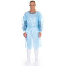 HYGOSTAR PP-Kittel mit Nackenbindeband XL blau 10 Stück