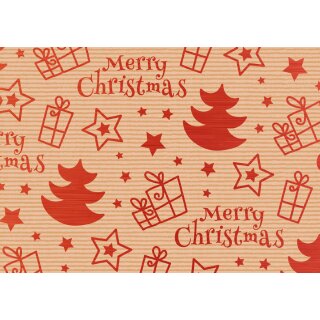 SUSY CARD Weihnachts-Geschenkpapier "Xmas Elements" (B)700 mm x (L)1,5 m