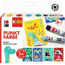 Marabu KiDS Punktfarbe Dot Pen Set "Dino" 4 x 25 ml