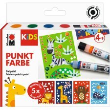 Marabu KiDS Punktfarbe Dot Pen Set "Tiere" 4 x...